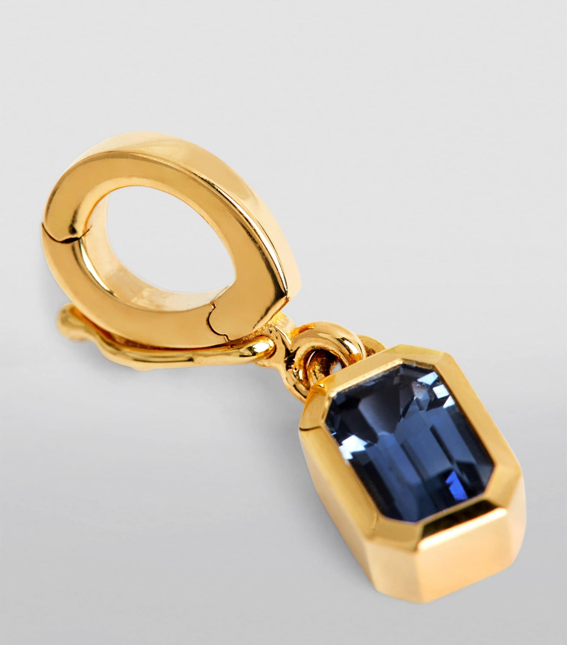 Medium Yellow Gold and Sapphire Charm