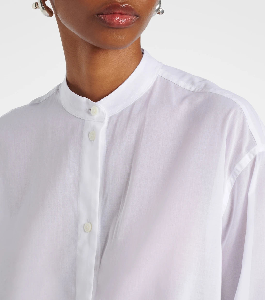 Toteme - Oversized cotton voile shirt