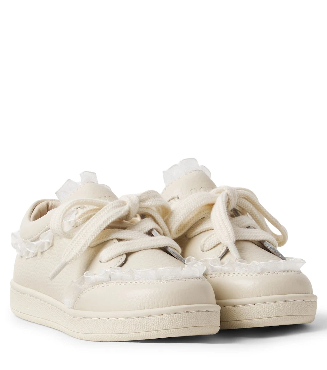 Donsje - Lisel tulle-trimmed leather sneakers