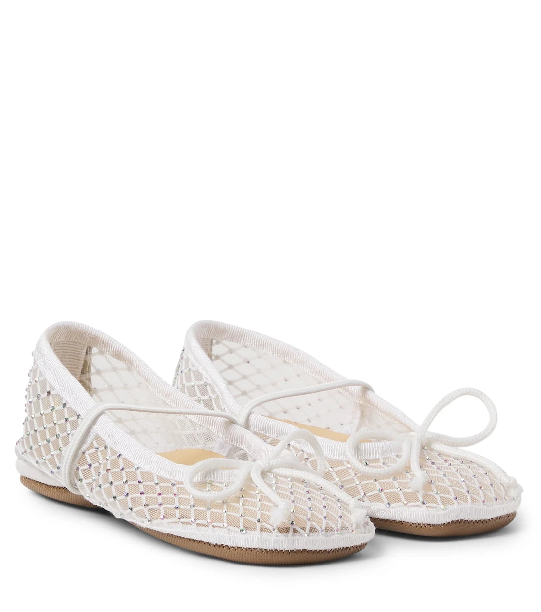PèPè - Darlyn embellished mesh ballet flats