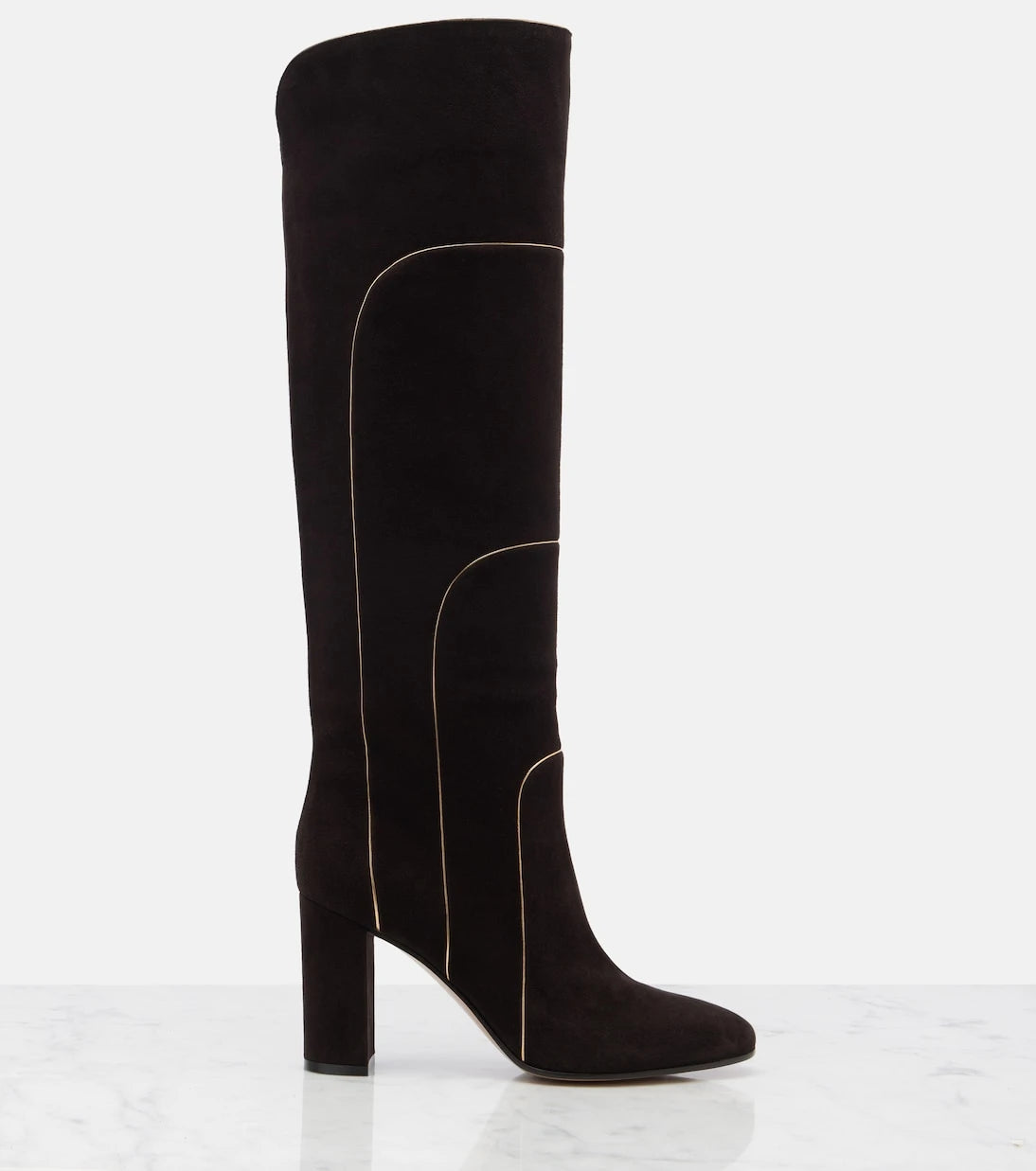 Gianvito Rossi - 85 suede knee-high boots