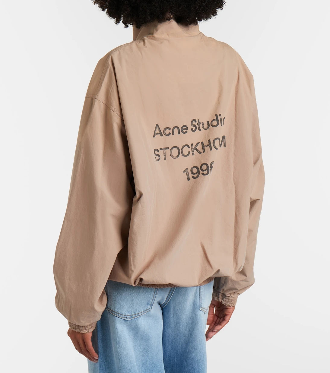 Acne Studios - سترة بوبلين قطنية بشعار