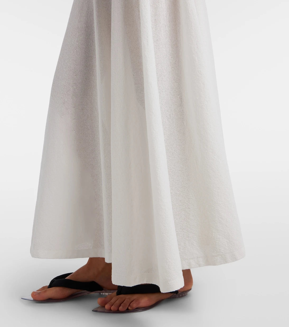 Alaïa - Cotton-blend crêpe maxi dress