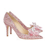 Pink Alia 85 Crystal Pumps