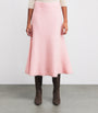 Fabiana Filippi Pink Wool-Mohair-Blend Midi Skirt
