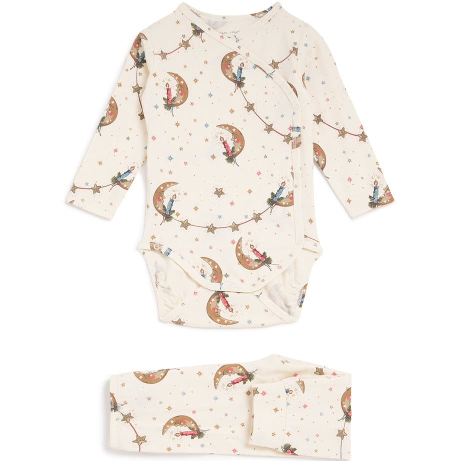 Cotton-Blend Basic Christmas Pyjama Set (0-6 Months)