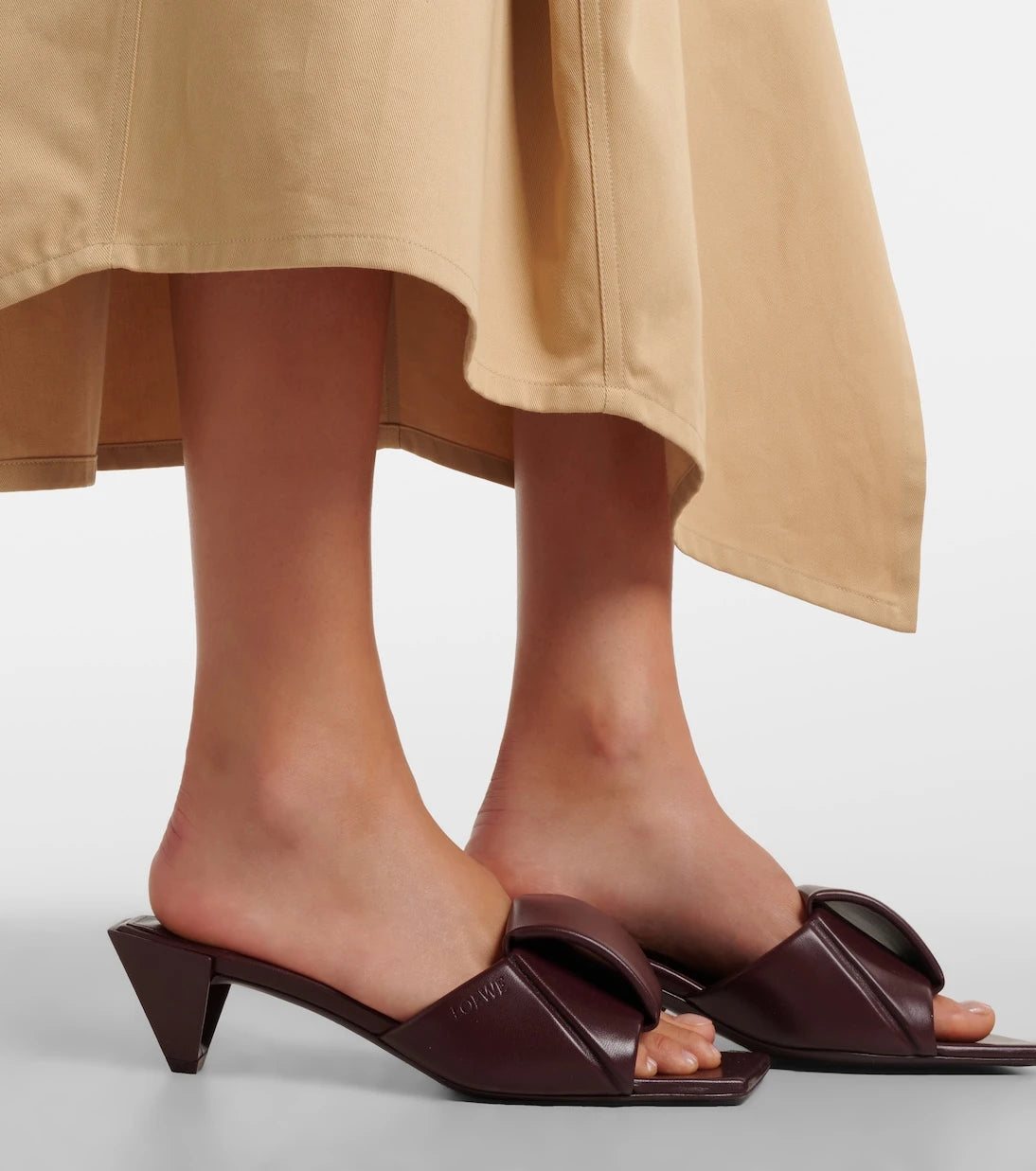 Loewe - Origami leather mules