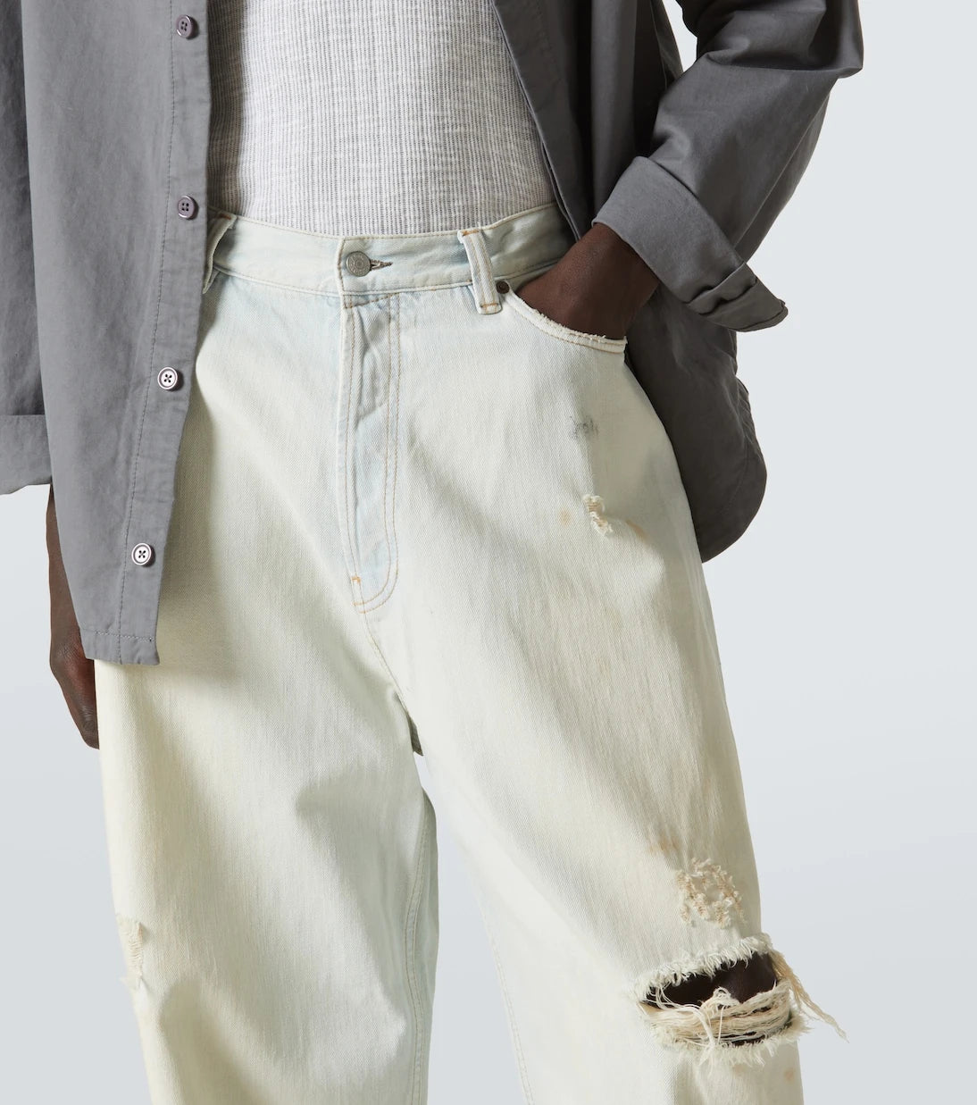 جينز Acne Studios - سوبر باجي بقصة واسعة