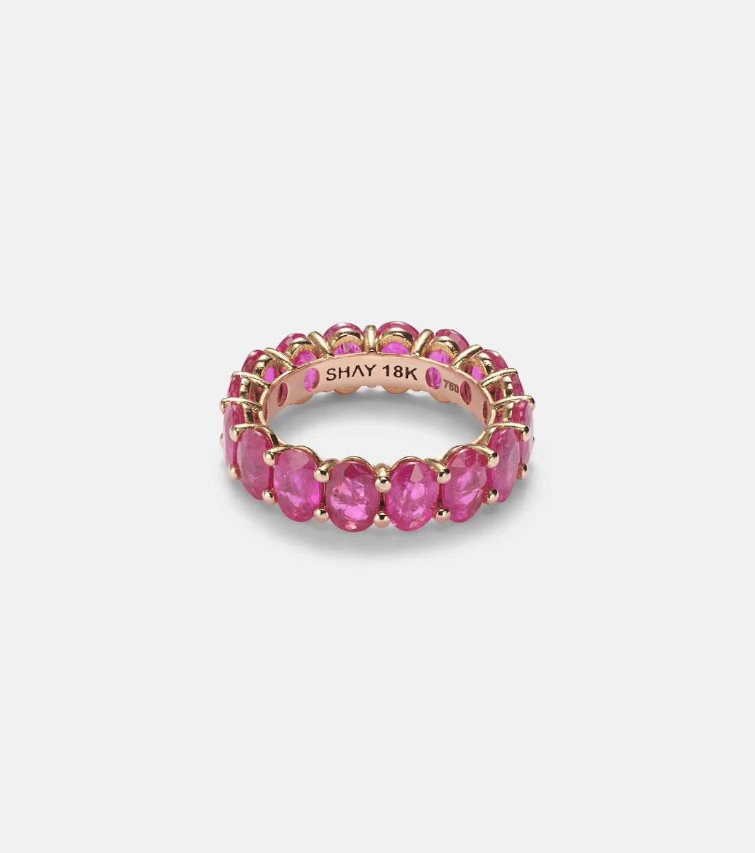 Shay Jewelry - 18kt gold eternity ring with rubies