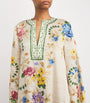 Satin Floral Collins Kaftan