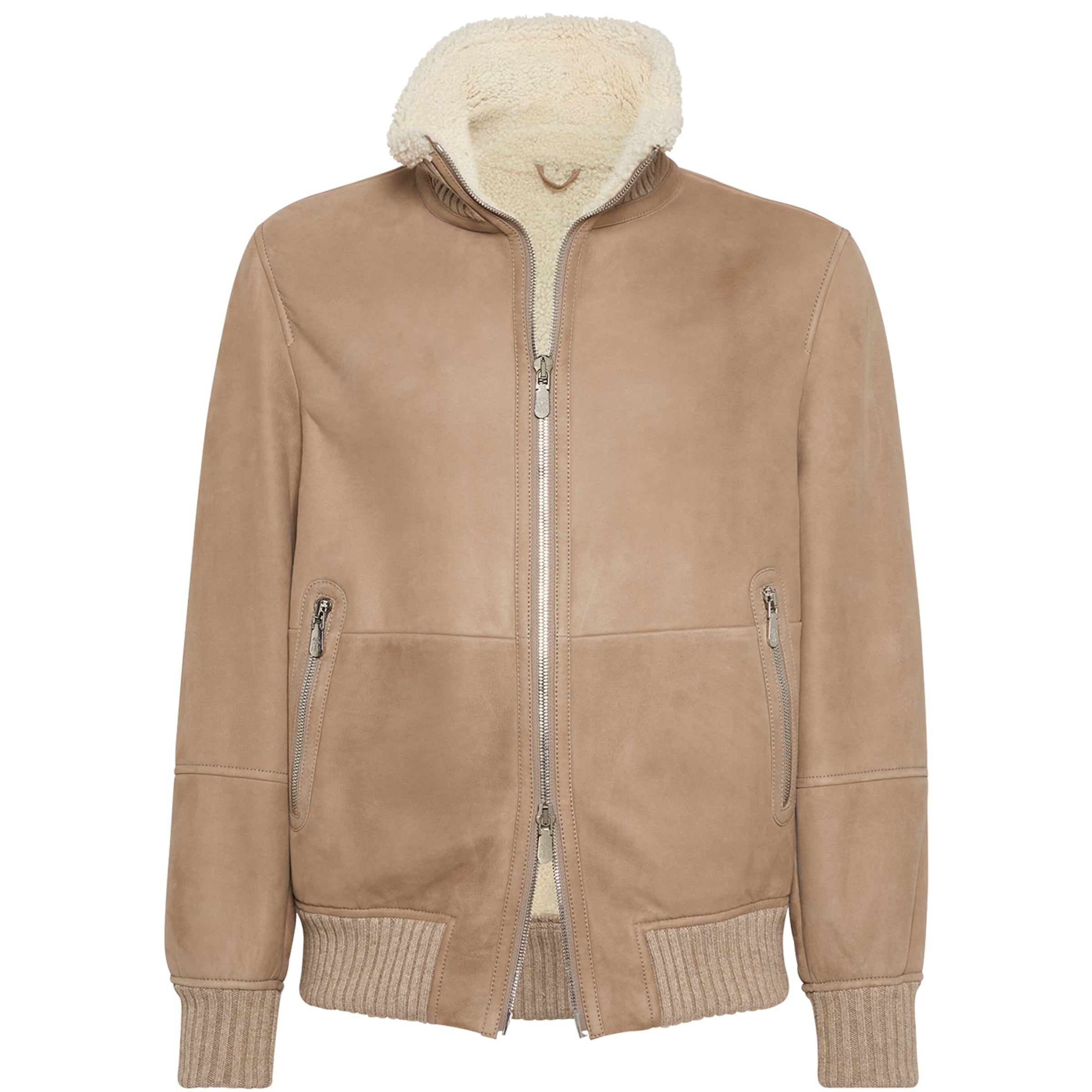Cashmere-Trim Shearling Jacket