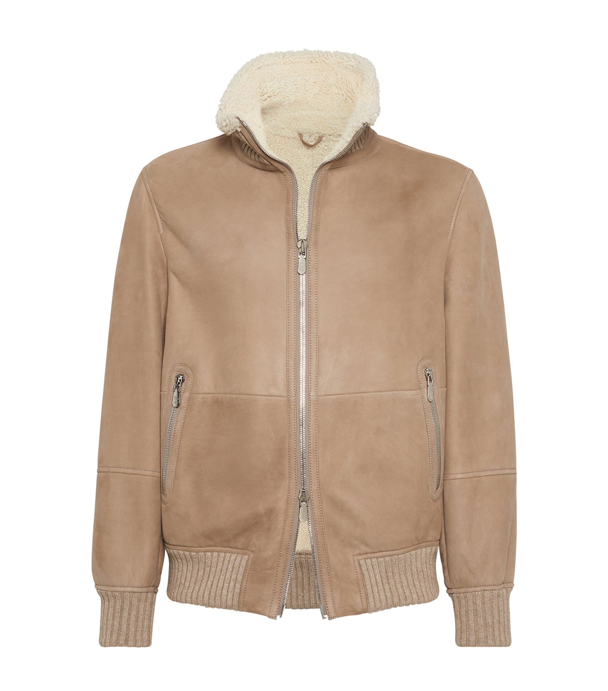 Cashmere-Trim Shearling Jacket