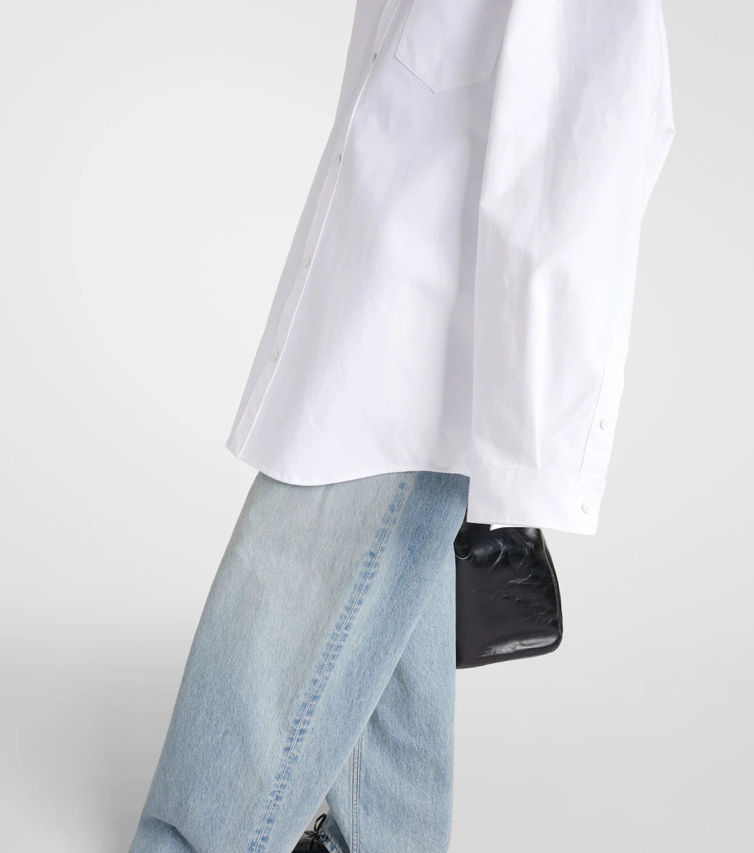 Balenciaga - Outerwear oversized cotton poplin shirt