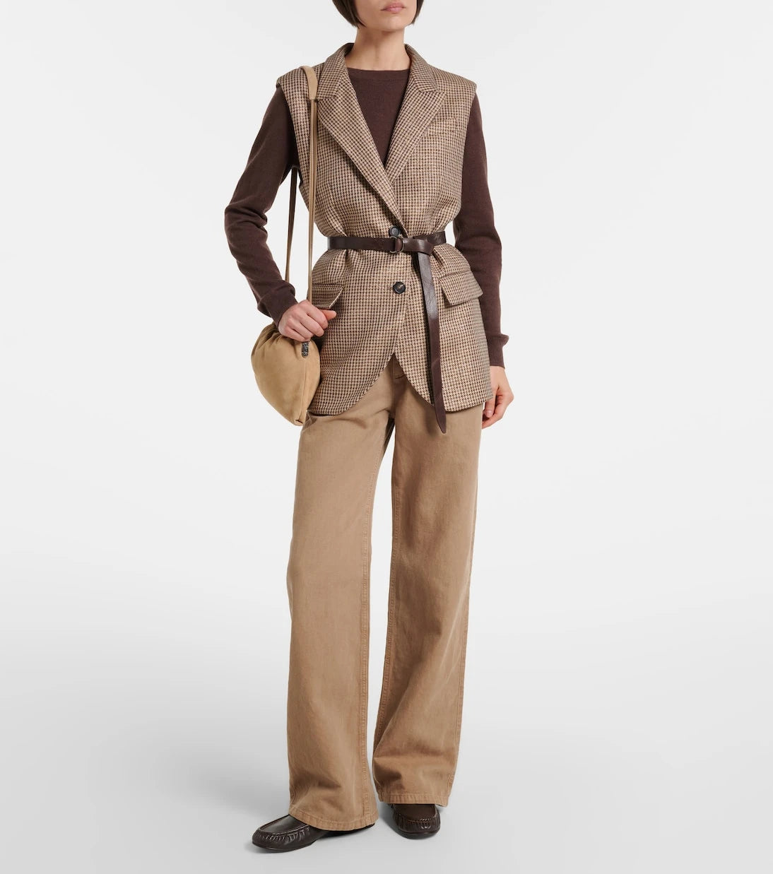 Brunello Cucinelli - Mellow Small suede shoulder bag