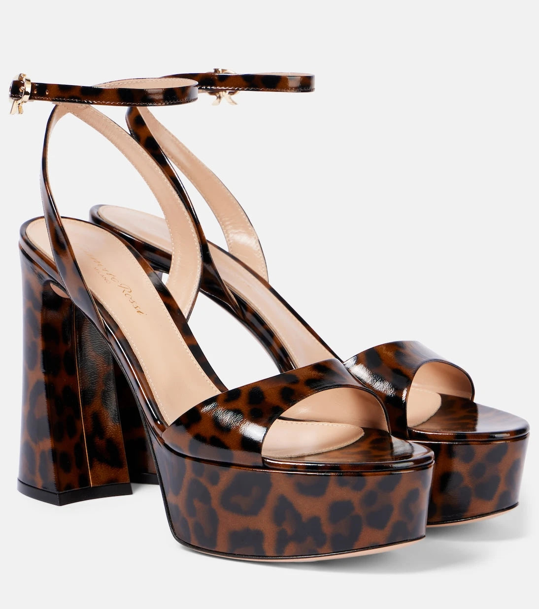 Gianvito Rossi - Nancy 110 leopard-print platform sandals