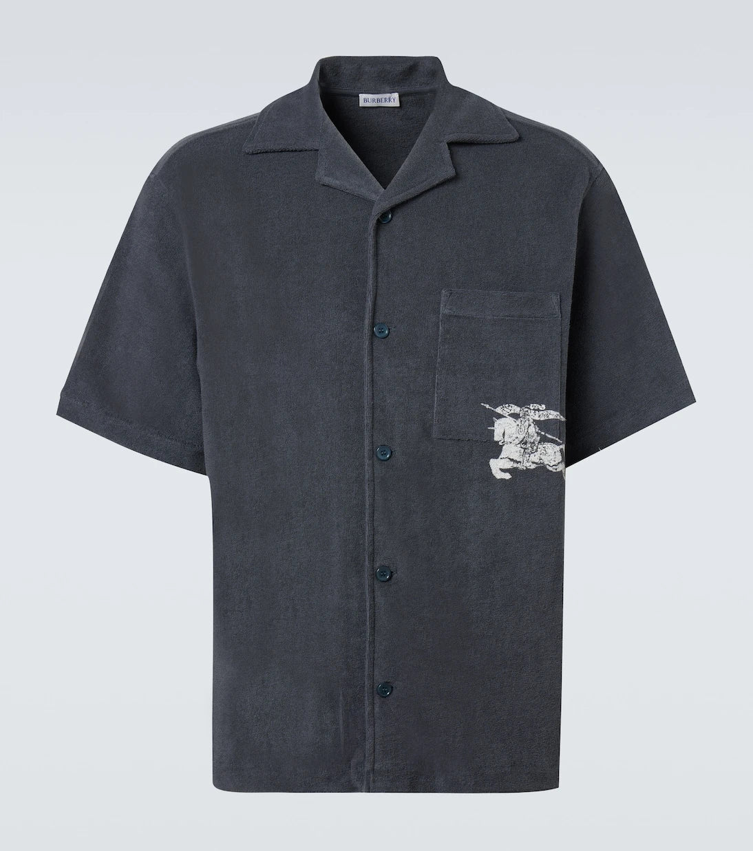 Burberry - EKD cotton terry bowling shirt