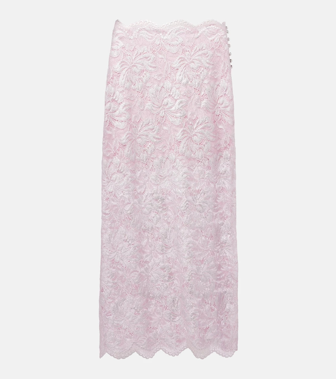 Rabanne - Floral lace midi skirt