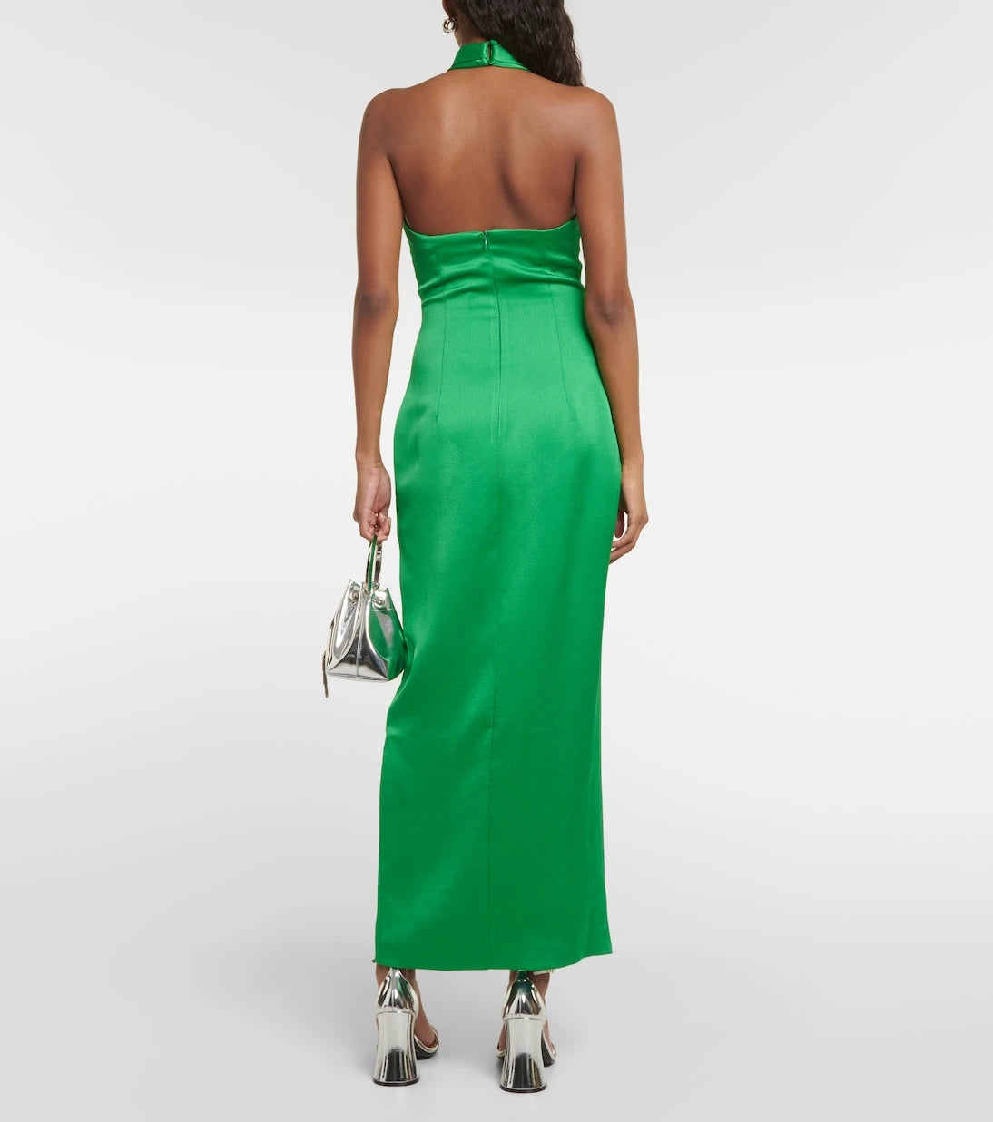 Rasario - Halterneck satin midi dress