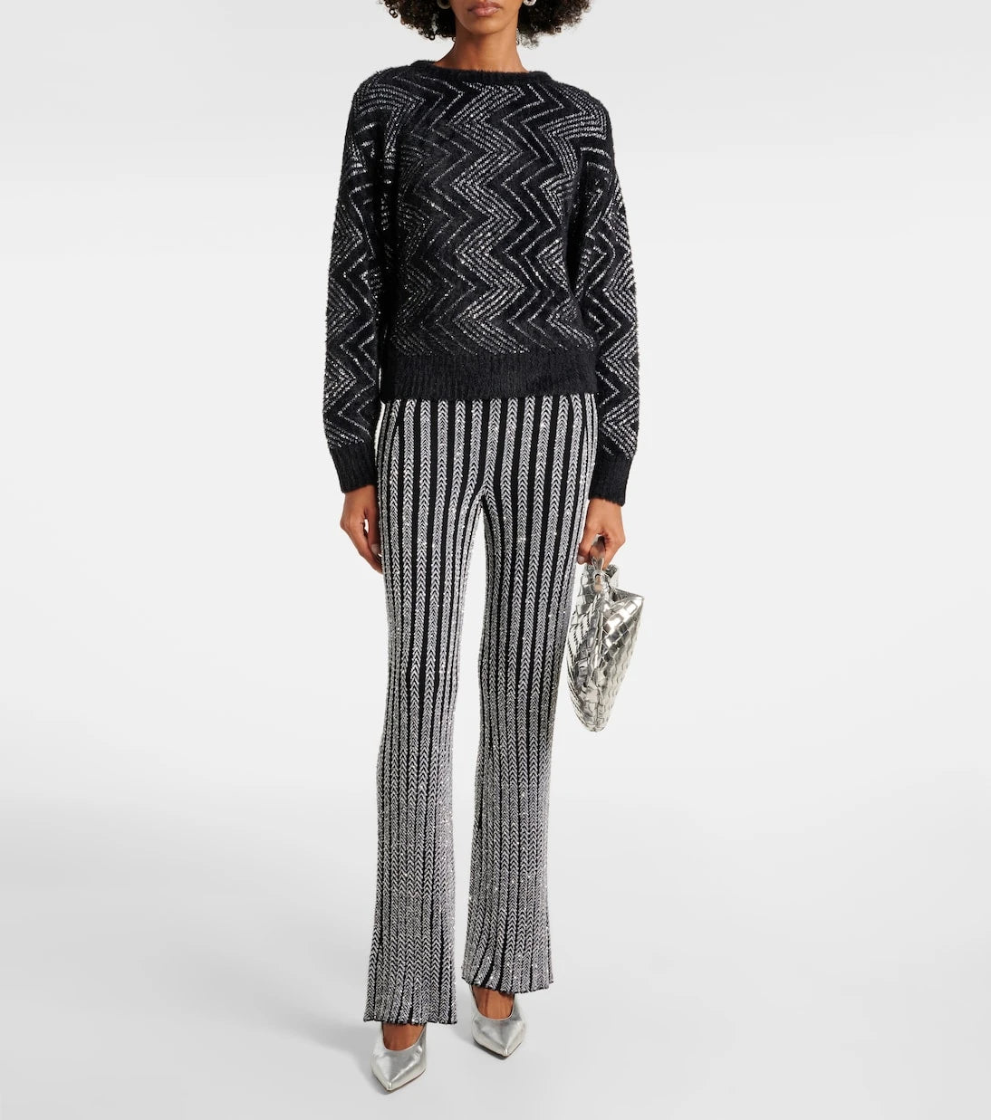 Missoni - Zig Zag metallic knit sweater
