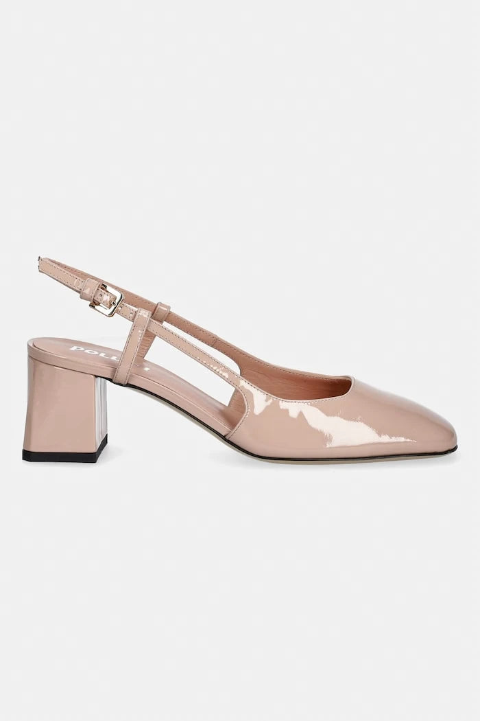 Кожени обувки с дебел ток Pollini