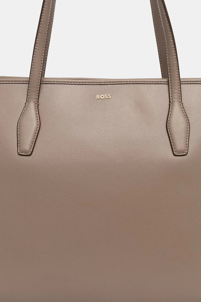 BOSS Sandy Zip Shopper kadın suni deri alışveriş çantası