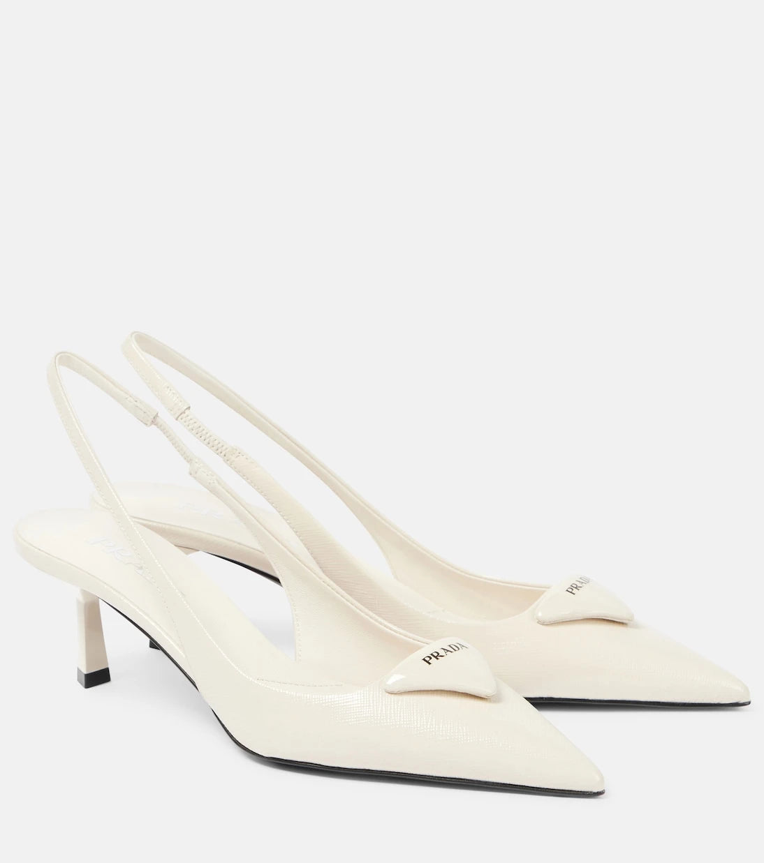Prada - Patent leather slingback pumps