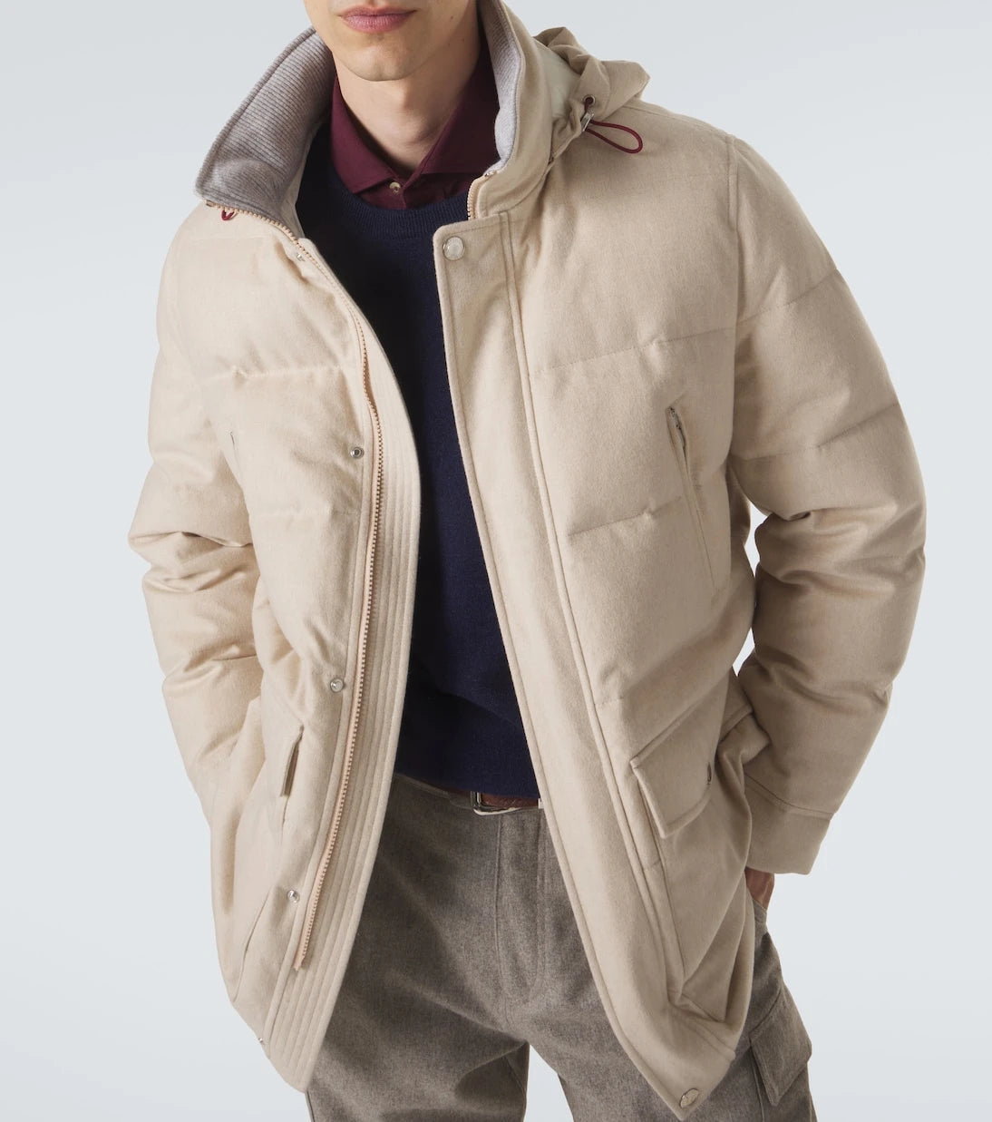 Brunello Cucinelli - Wool flannel down parka