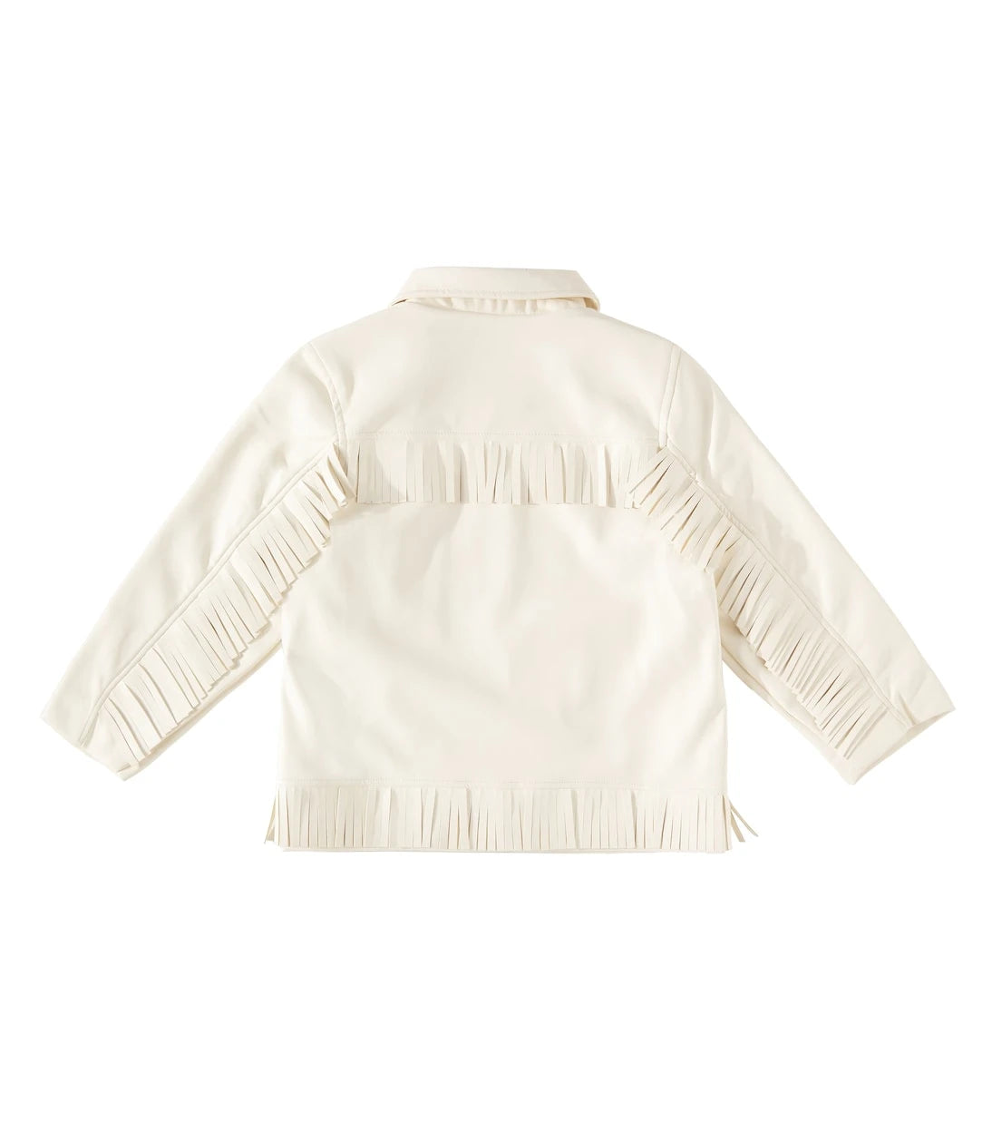 Stella McCartney Kids - Fringed faux leather jacket