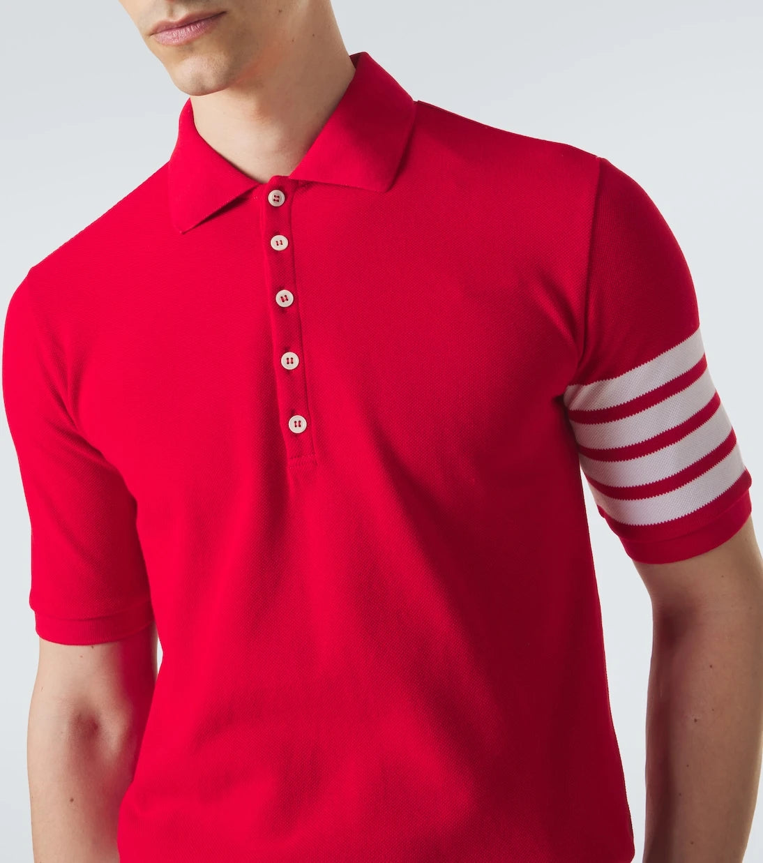 Thom Browne - 4-Bar cotton polo shirt