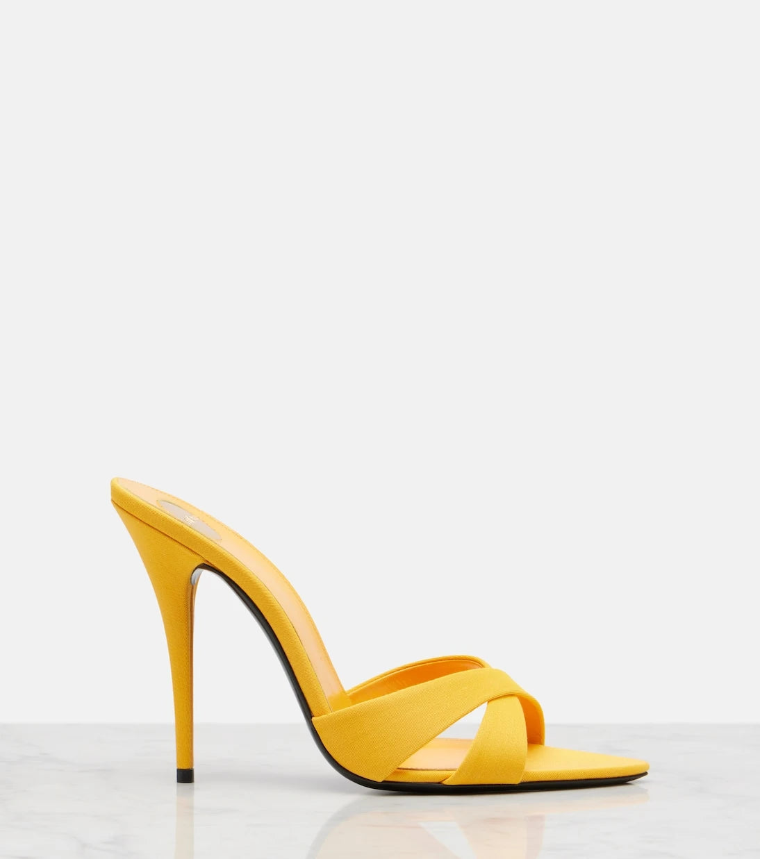 Saint Laurent - Kirat crêpe satin mules
