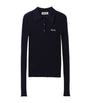 Blue Cashmere-Silk Polo Shirt