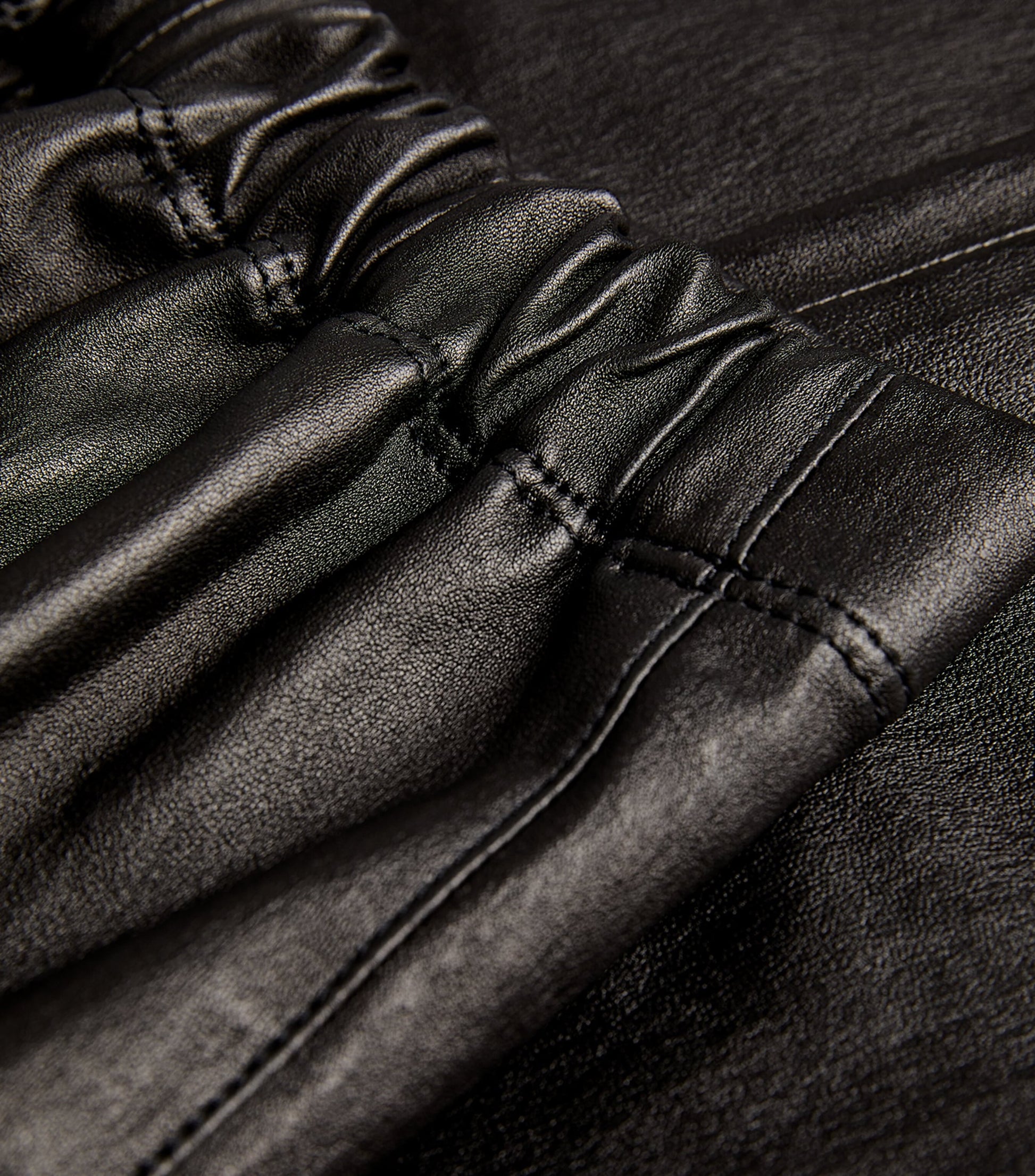 Joseph Black Leather Stretch Leggings