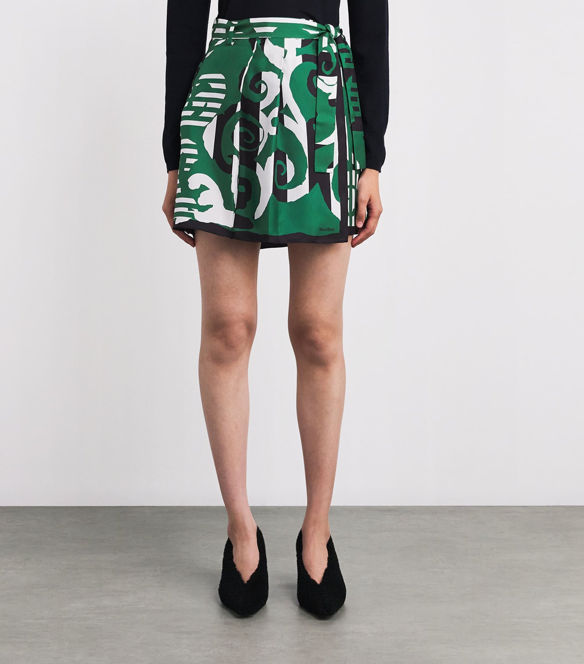 White Silk Midi Skirt