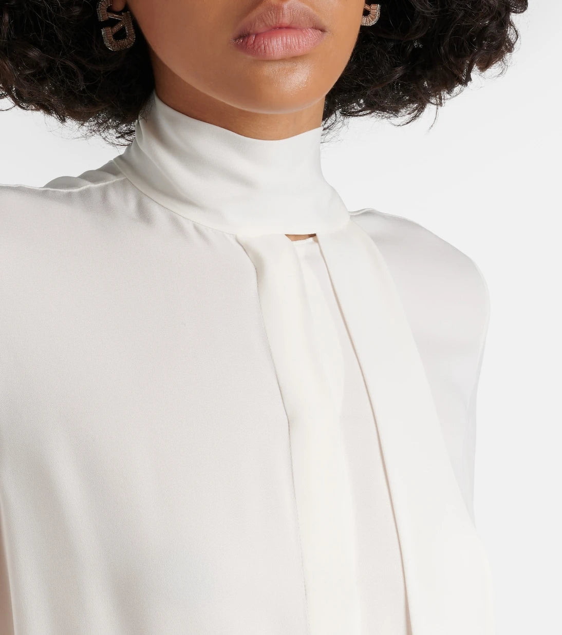 Valentino - Bow-tie neck silk georgette blouse