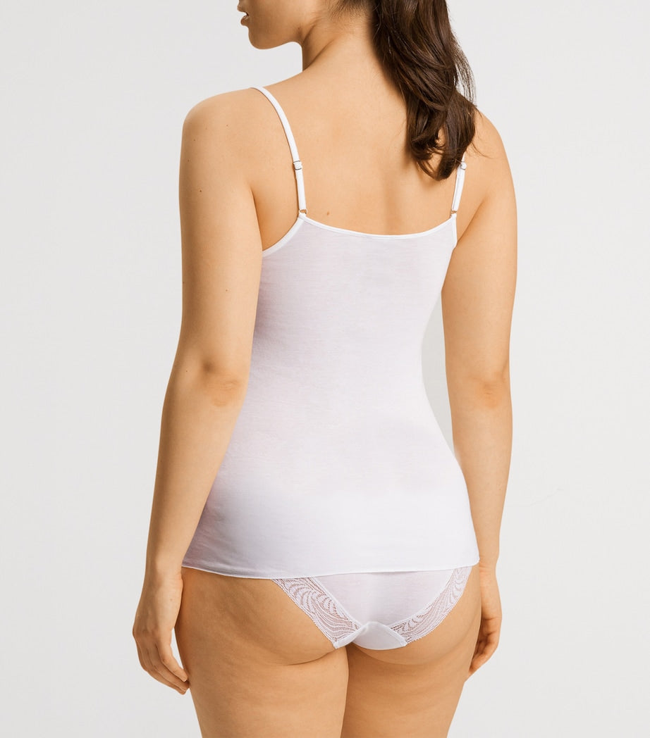 Hanro White Cotton Delight Tank Top