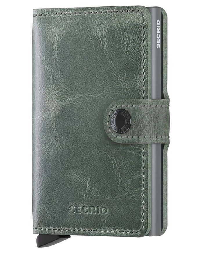 Кожен портфейл Secrid Miniwallet Vintage Sage