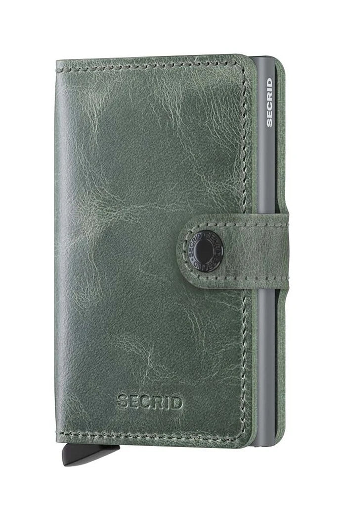 Кожен портфейл Secrid Miniwallet Vintage Sage