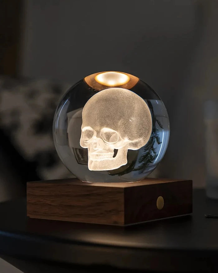 Gingko Design Amber Crystal Light Kablosuz LED Masa Lambası 9,5 x 8 cm