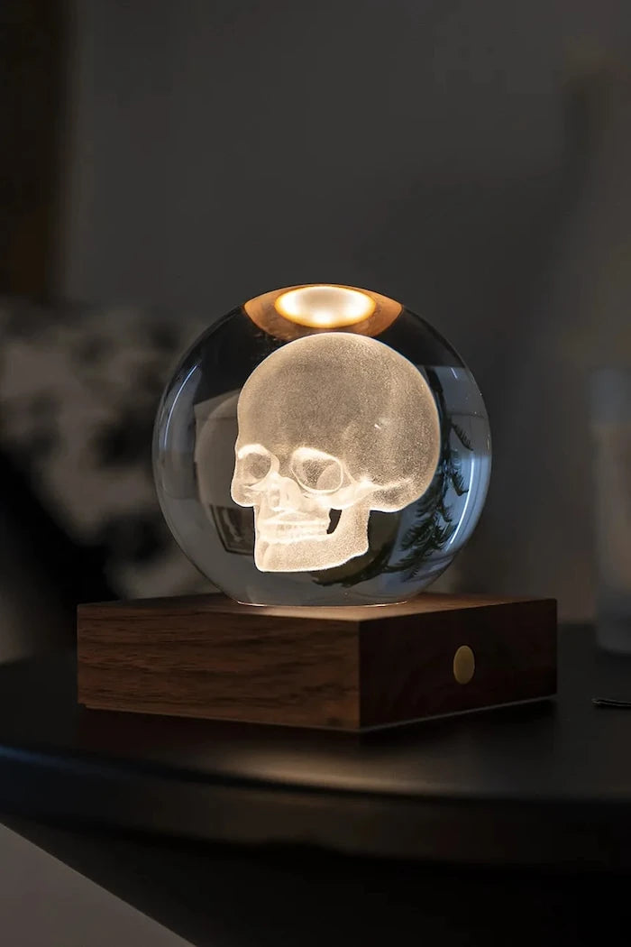 Gingko Design Amber Crystal Light Kablosuz LED Masa Lambası 9,5 x 8 cm