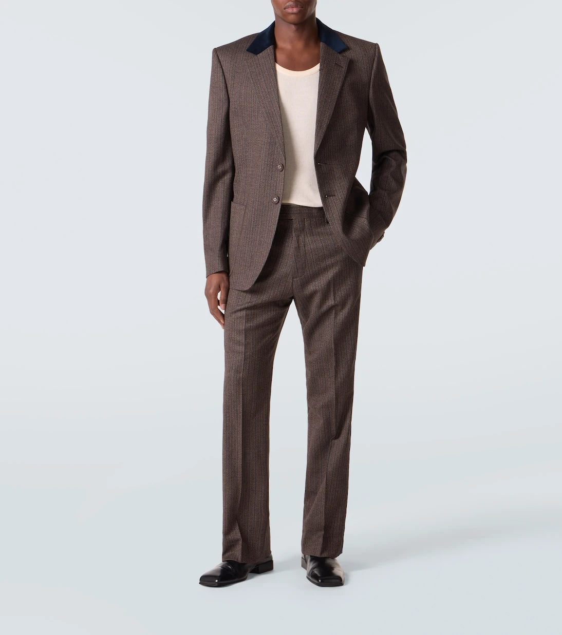Wales Bonner - Alto pinstripe wool-blend slim pants