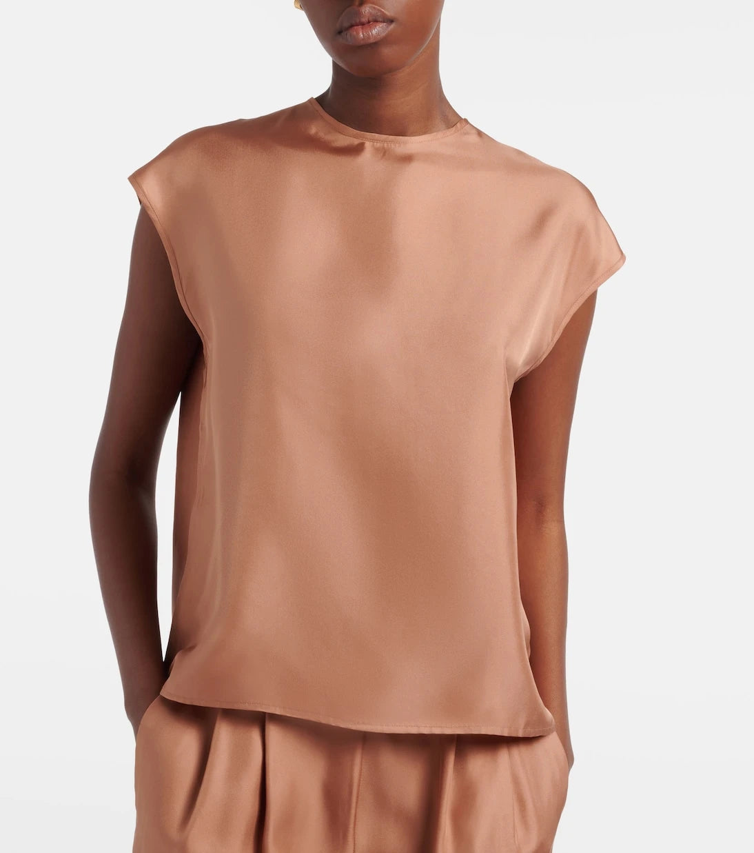 Asceno - Dasha silk twill top