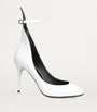 Alaïa White Patent Leather Decollete Pumps 90