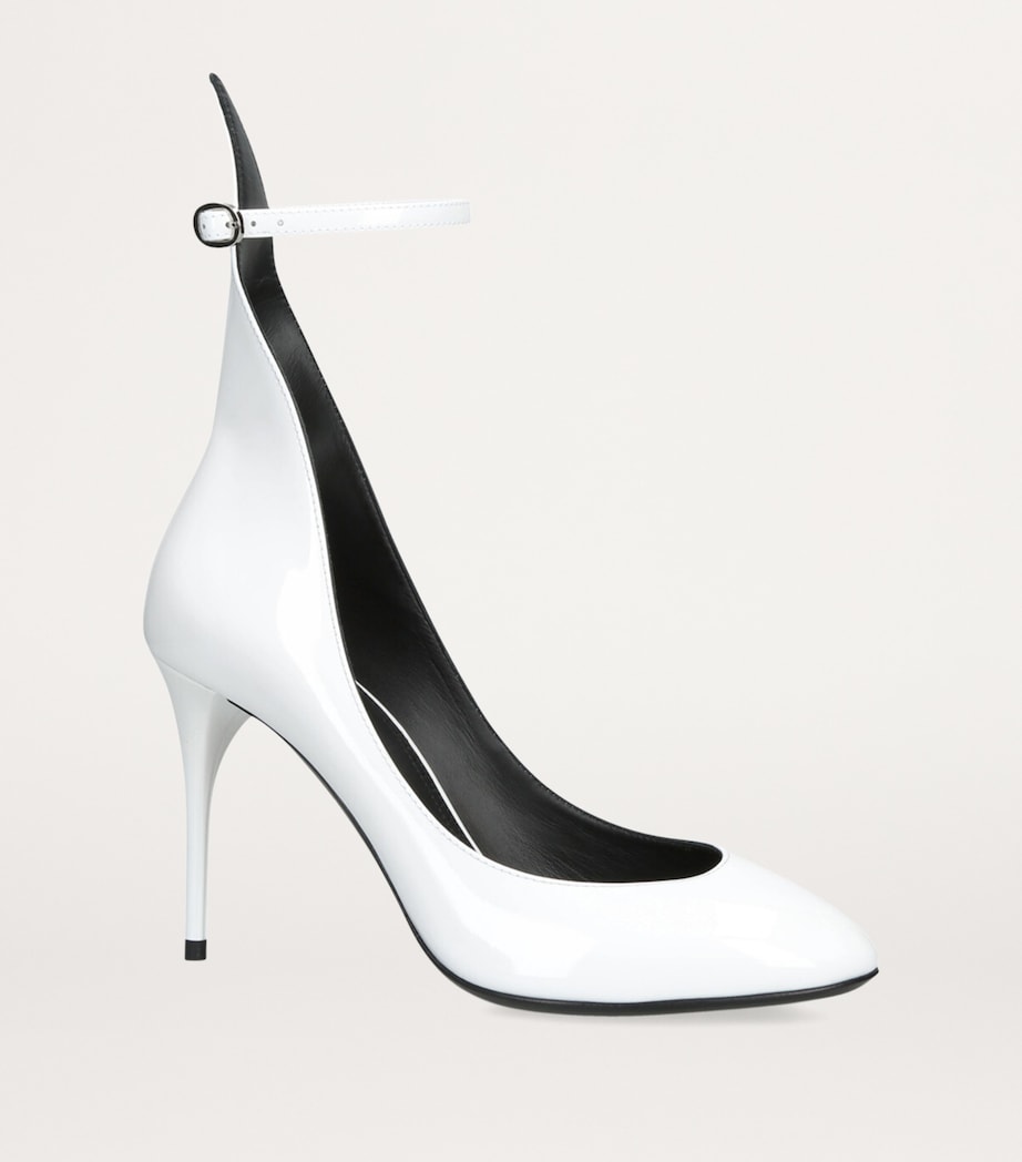 Alaïa White Patent Leather Decollete Pumps 90