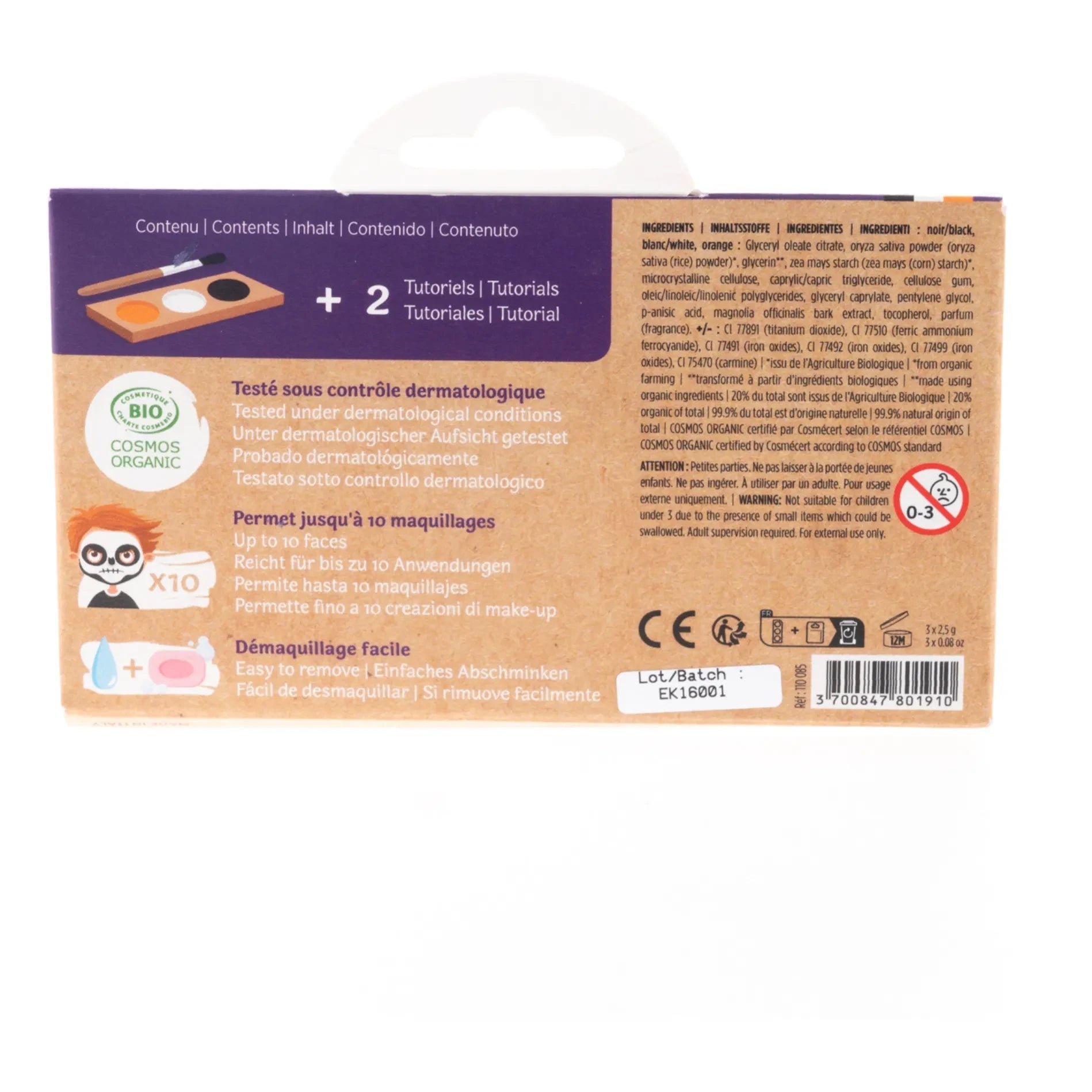 Namaki - Pumpkin & Skeleton 3 Shades Makeup Kit | Orange