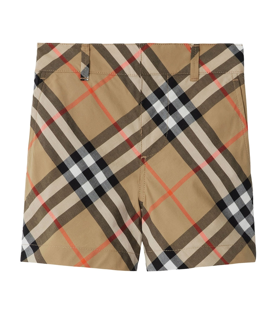 Burberry Kids Cotton Poplin Check Shorts (6-24 Months)