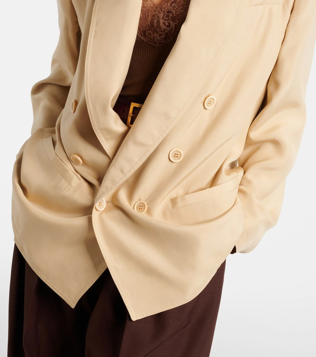 Saint Laurent - Double-breasted silk blazer