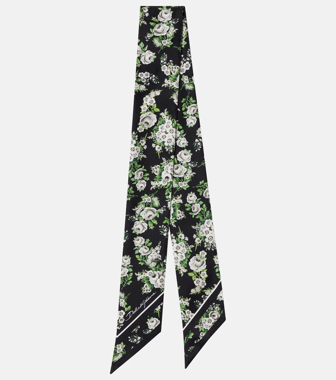 Dolce&Gabbana - Floral silk twill scarf