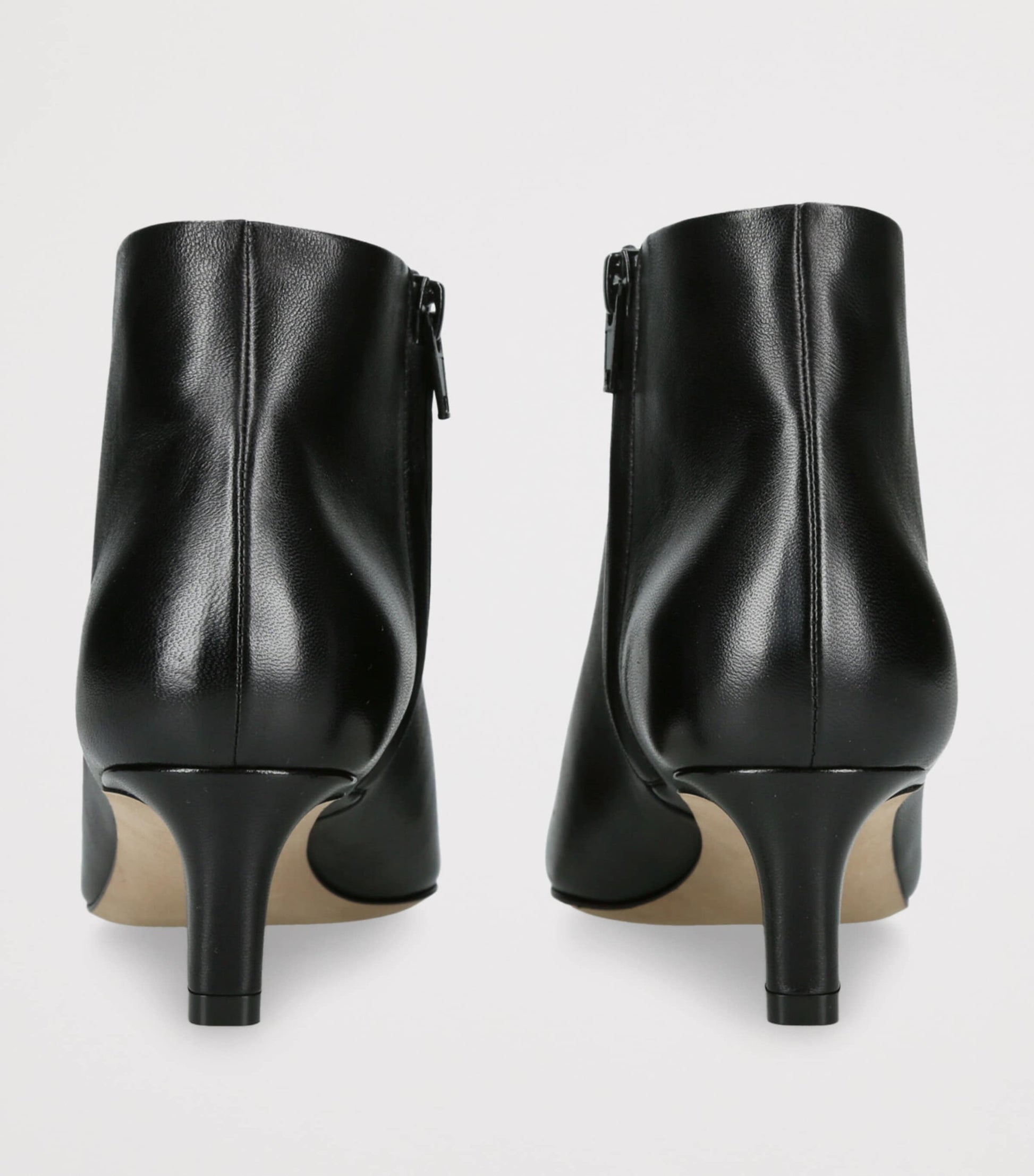 The Row Black Carla Leather Ankle Boots 45