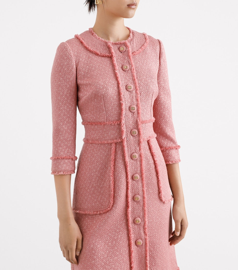 Wool-Blend Tweed Mini Dress