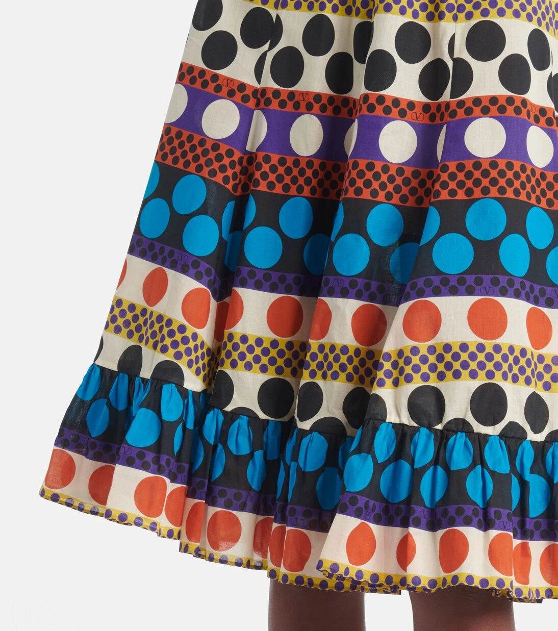 Valentino - Printed cotton midi skirt